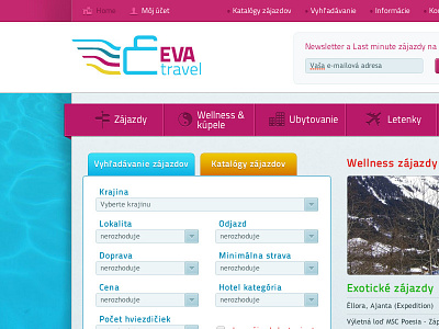EVA travel web eva travel webdesign
