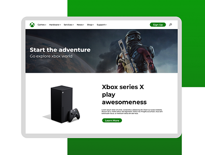 Xbox Website Remake app branding design illustration learn portofolio typography ui ux