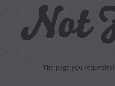 Not Found 404 error page grey typekit