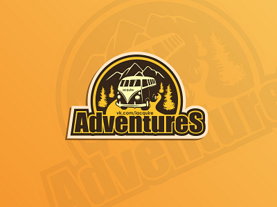 Sticker for Community adobe adventure orange orange logo sticker travel vector volkswagen