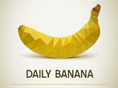 Daily Banana banana daily logo poly polygon polygonize