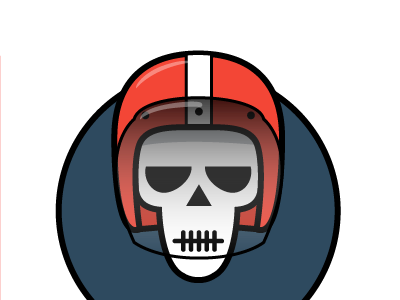 Brainless bucket bubble shield helmet illustration skull vector