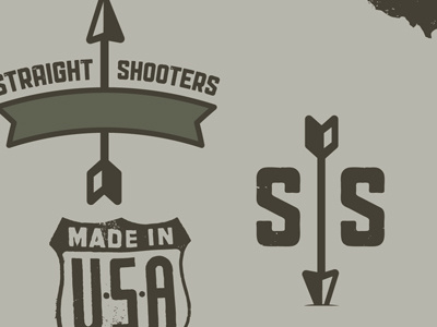 Straight Shooters North America brown desaturated identity logo