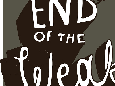 End of the Weak beer brewery hand drawn label lettering stout