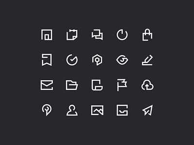 Icons - Exploration bold calendar chat daily design exploration folder home icon icon design iconography iconset line profile send settings