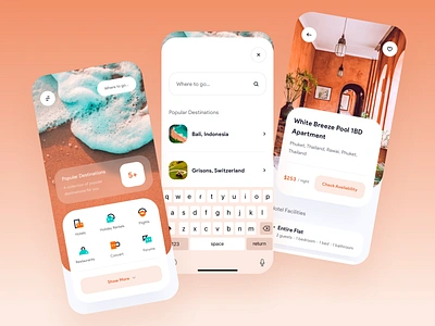 Travel App - Exploration app booking cards concept design exploration goods icon mobile travel app traveling ui userinterface