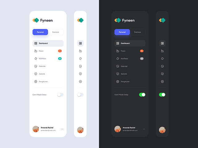 Sidebar Navigation - Exploration by Dindra Desmipian on Dribbble