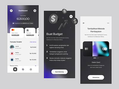 Finance App - Exploration 3d app bank card concept credit card dark design exploration finance finance app icon iphone mobile payment ui userinterface