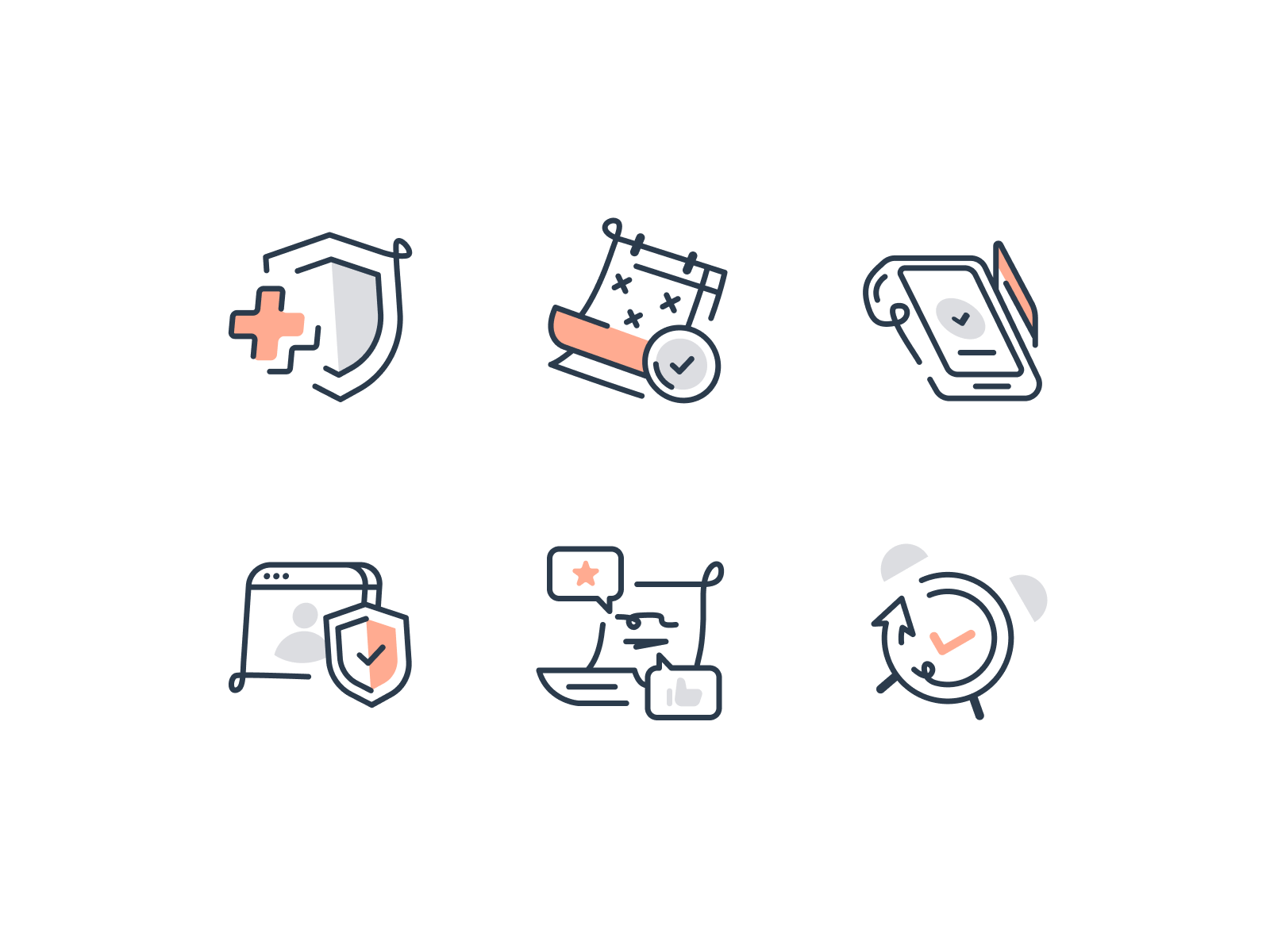Icons - Exploration account daily design exploration health hotel icon icon design illustration line payment protect review secure ui
