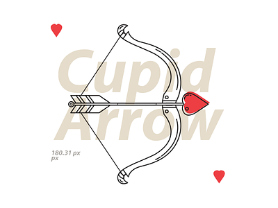 Cupid Arrow arrow art cupid illustration line love red satnight