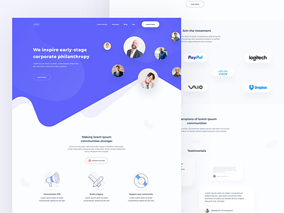 Landing Page Exploration 5 clean corporate daily dekstop exploration header inspire landing page ui webdesign website