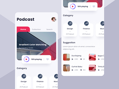 Podcast App Exploration app daily exploration icon ios mobile podcast ui uidesign userinterface