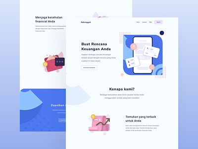 Saving money - landing page exploration bank banking design explore finance financial graphics icons design illustration landing page pattern ui userinterface ux website