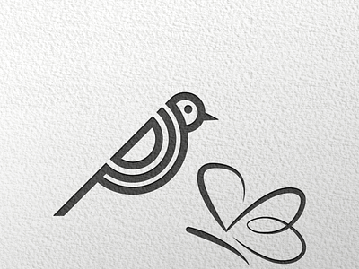 bird & butterfly minimal logos