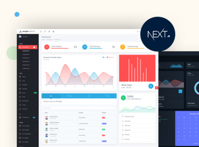 Ample NextJS Admin Dashboard by Wrappixel nextjs nextjs templates react react templates ui