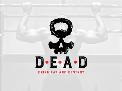 D E A D bodybuilding branding crossfit dead death fitness fitness logo grunge grunge logo gym gym logo kettlebell kettlebell logo logo skeleton skull skull logo vector