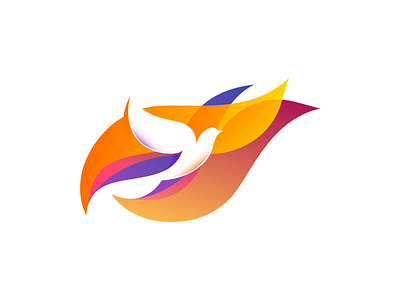 Flame Dove branding dove flame illustration logo vector