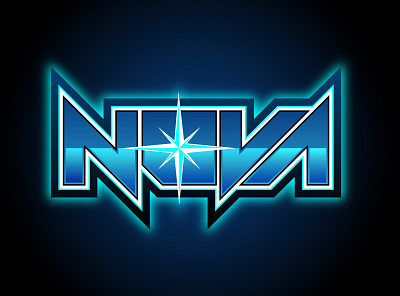 NOVA branding logo nova star typography vector