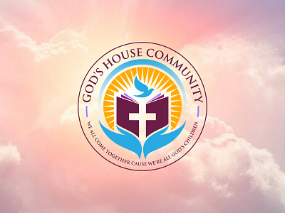 God's House Community bible branding christianity church church logo dove god logo vector