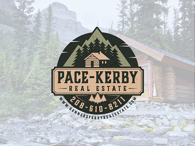 Pace Kerby Real Estate branding illustration logo mountains outdoors real estate realestate vector