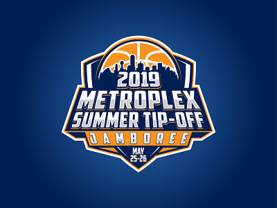 2019 Metroplex Summer Tip-Off Jamboree basketball basketball logo branding chicago emblem logo shield sports logo typography vector