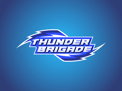 Thunder Brigade blue blue logo blues branding lightning lightning logo logo thunder thunder logo typography vector