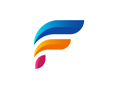 Colorful F Icon branding colorful gradient icon gradients letter f logo typography vector