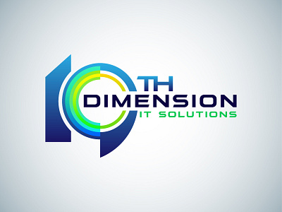 19th Dimension colorful cyber digital logo technology logo typography vector