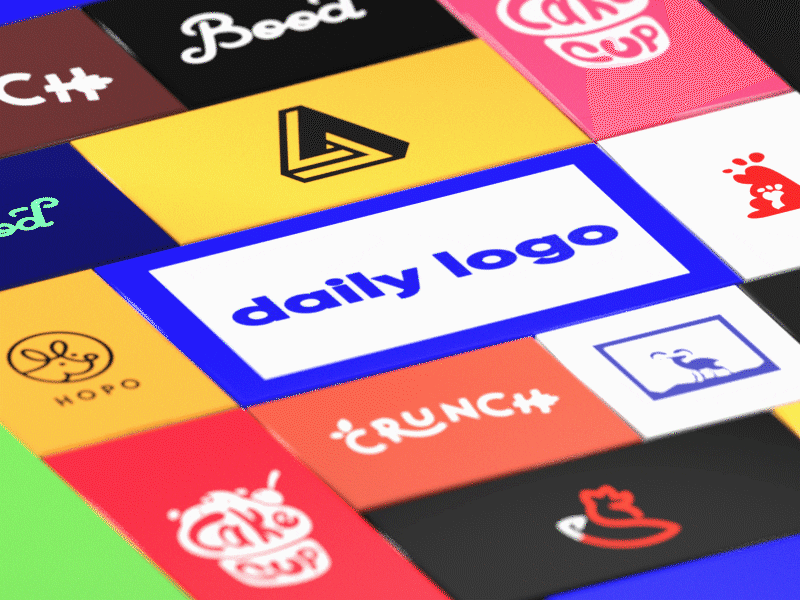 Daily Logo Challenge - Third Week challenge cupcake dailylogochallenge geometric gif granola hand logo third