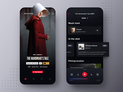 HBO Max Mobile Companion App cards companion app dark hbo hbo max info live movie streaming netflix pause play playback player remote remote control service streaming streaming app the handmaids tale trivia