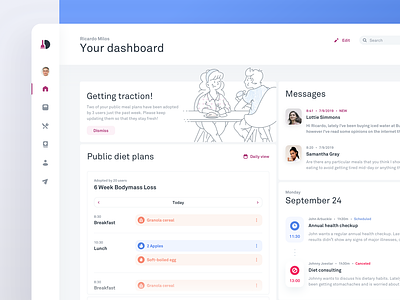 Diet Monitoring Tool - Dietician's Dashboard