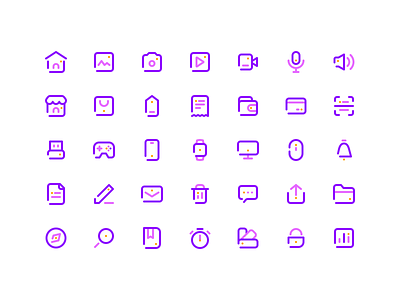 35 Simple Line Icons - Free Set - 💎.sketch
