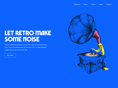 retro music website 80s style blue branding chennai colors design fashion landing page minimal mixmatch music playmusic retro retro font retrodesign retrowave songs studio typography ui