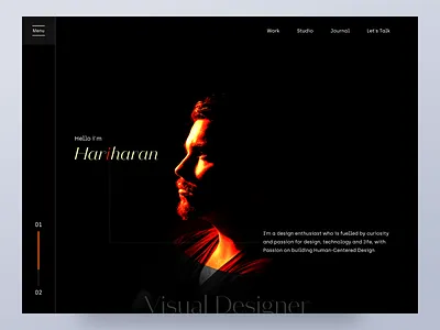 Portfolio black chennai colors editing landing page minimal portfolio portrait studio typography ui visualdesigner