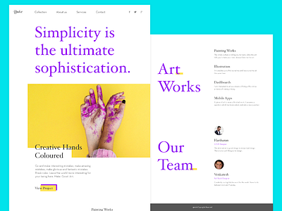 Duke Landing Page colors cool design landing page