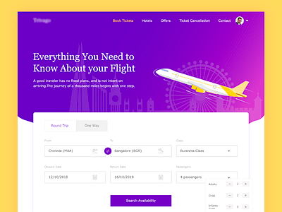 Travel Landing Page booking booking app chennai colors gradient travel ui web app
