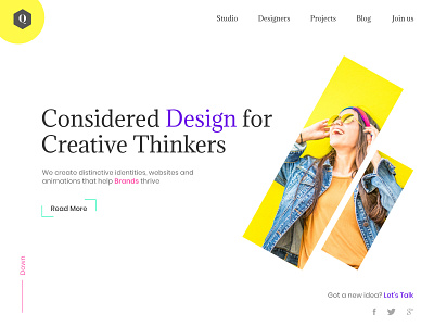 Creative Digital Agency clean colors cool digital agency explore love minimal website