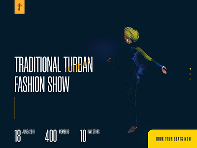 Turban Fashion show - On progress beauty booking branding clean condensed fashion landing page logo minimal show studio typo typography ui