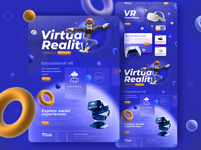 Virtual Reality Landing page Website