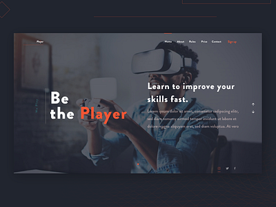 Case #2 : Be The Player dark design gaming landing page morocco ux vr web website
