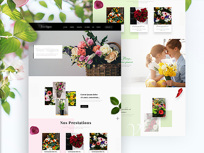 Case #4: Flowers - UI Design design flower green interface morocco photo typography ui uidesign web white