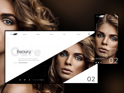 Case #5 : Shades UI - Design beauty dark design her interface makeup mobile morocco stylish ui web women