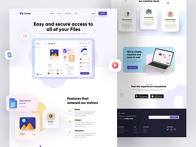 Cloudy Landing Page - Exploration