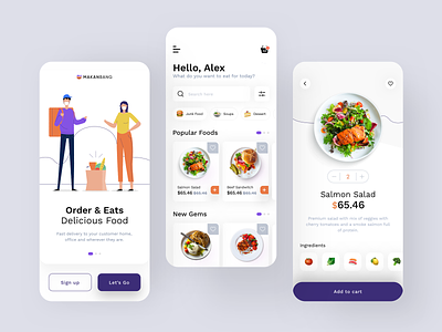 Food Delivery - Exploration app branding design exploration minimalist mobile sketch ui ui kit ux