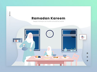 #Exploration | Ramadan Landing Page design exploration fasting illustration kareem landing page ramadan ui web
