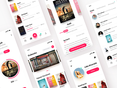 Gubooks app author book books design exploration iphonex minimalist mobile profile simple ui