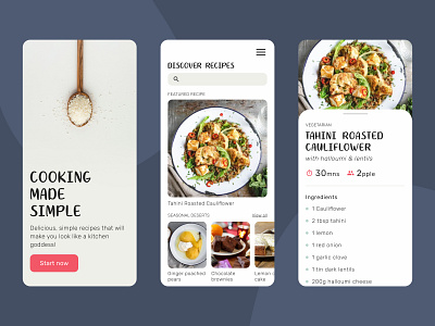 Recipe app app app design appdesign chef cook cooking design health mobile mobile app mobile design mobile ui recipe recipe app recipe book recipes ui ui design uidesign visual design