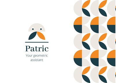 Patric assistant brand branding geometic geometric art geometric design logo muted pattern pattern art pattern design rebound repeat ui ui design virtual assistant visual identity