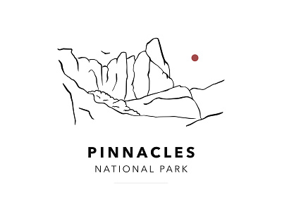 Pinnacles National Park adventure american national parks design graphic design line drawing national park national parks outdoors pinnacles pinnacles national park the pinnacles ui ui design uidesign vector