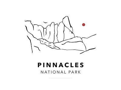 Pinnacles National Park adventure american national parks design graphic design line drawing national park national parks outdoors pinnacles pinnacles national park the pinnacles ui ui design uidesign vector